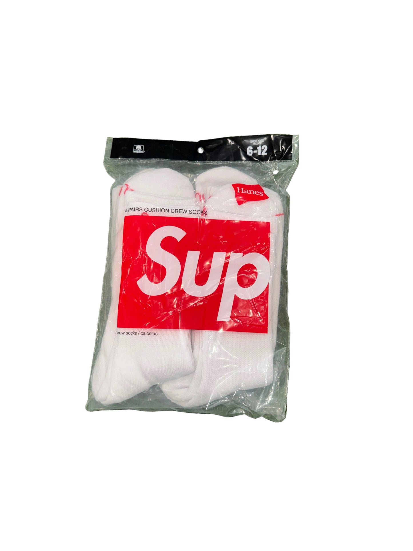 White Supreme socks